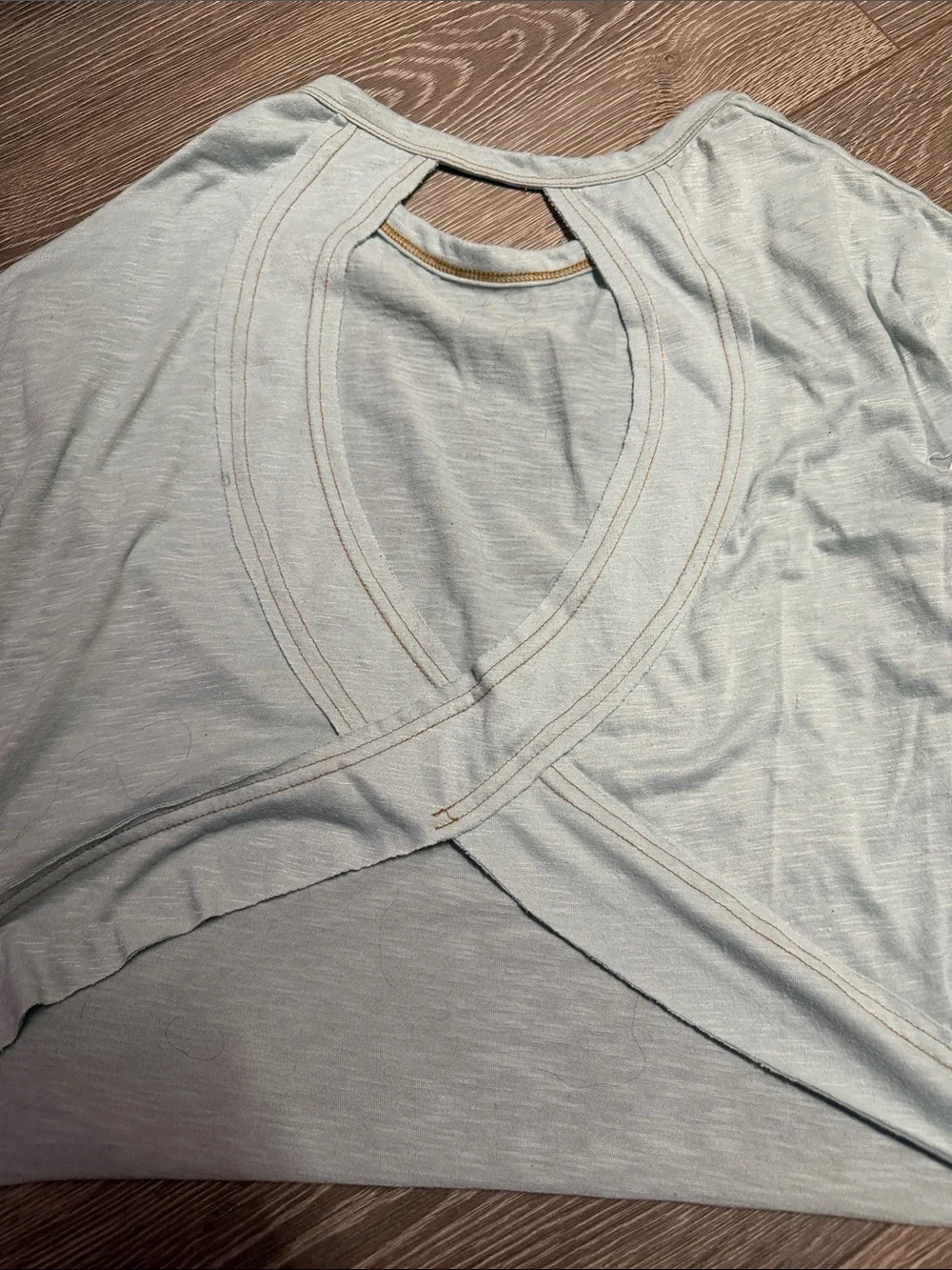 Men's Light Blue Crewneck Short Sleeve Shirt